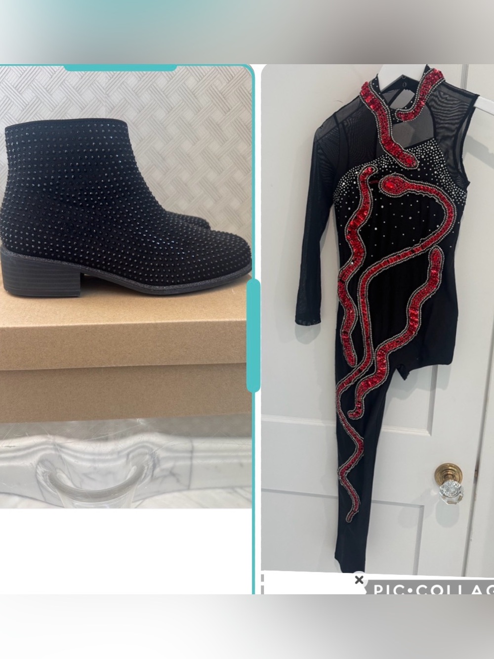 Kids Taylor Swift Eras Tour Reputation Costume size 10 boots size 4